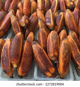 Red Bananas At The Papeete Market In Tahiti