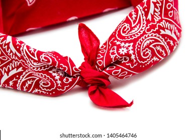 Red Bandana Isolated On White