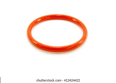 Red Bangles On White Background