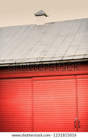 Red Barn Cupola Stock Photo Edit Now 1231815016 Shutterstock