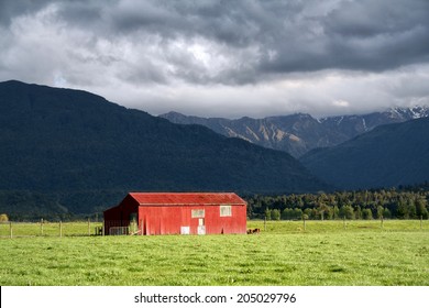 Red Barn In New Zealand 