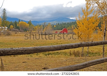 Red Barn and Old Split Rail Fence