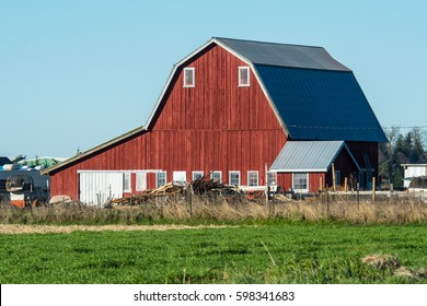 Red Barn In Skagit Valley