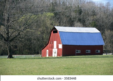 Red Barn and Tree