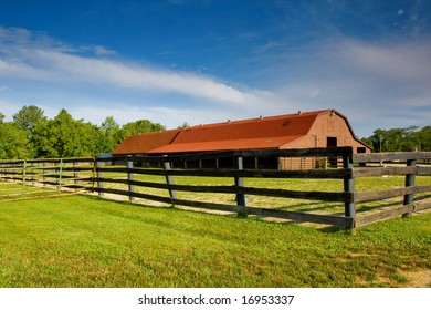 Sprawling Green Pastures Wood Fence Surround Stock Photo 80765116 ...