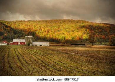 Red Barn In Upstate New York