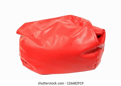 Red Bean Bag Isolated On White Background