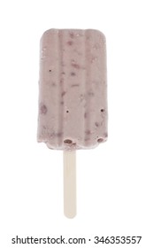 Red Bean Ice Cream Bar Isolated On White Background