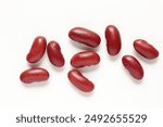 Red beans isolated, red bean isolate on white, white background, red beans isolate