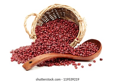 Red Beans Isolated On White Background