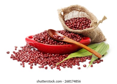 Red Beans Isolated On White Background