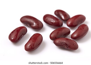 Red Beans Isolated On White Background