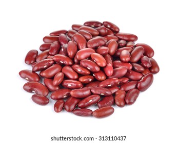 Red Beans On White Background