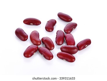 Red Beans On White Background