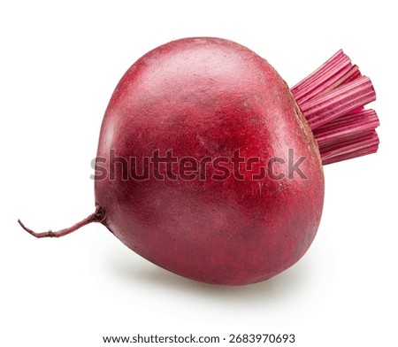 Red beetroot and beetroot slices isolated on a white background. Clipping path.