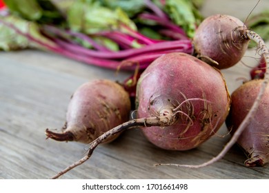 Red Beetroots On The Kichen Table 