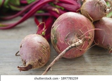 Red Beetroots On The Kichen Table