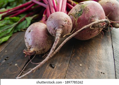 Red Beetroots On The Kichen Table