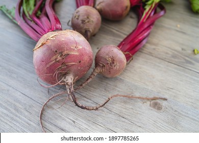 Red Beetroots On The Kichen Table