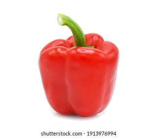 Red bell pepper isolated on white background. - Shutterstock ID 1913976994
