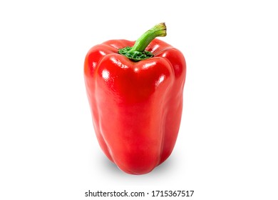 Red Bell Pepper On A White Background
