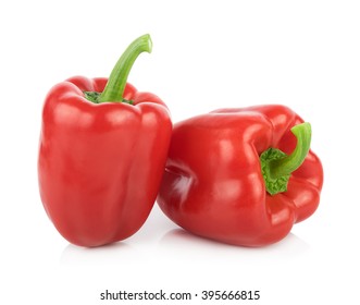 Red Bell Pepper On White Background