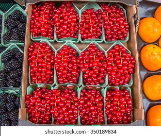 Red Berries On Amsterdam Food Market.