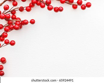 red berries on white paper
