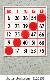 Art Illustration One Red Bingo Card Stock Illustration 256354717