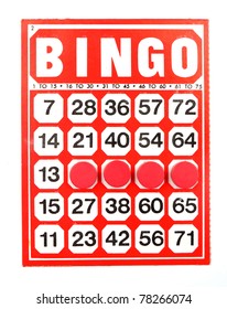 Red Bingo Card Winning Chips Stock Photo (Edit Now) 78266071