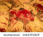 Red bison from Altamira cave, Santillana del Mar, Cantabria, Spain.