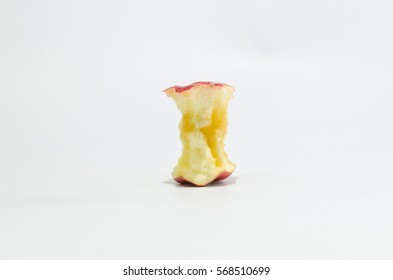 A red bite apple in white background