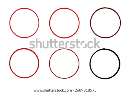 Red and Black Abstract Circular Ring Design