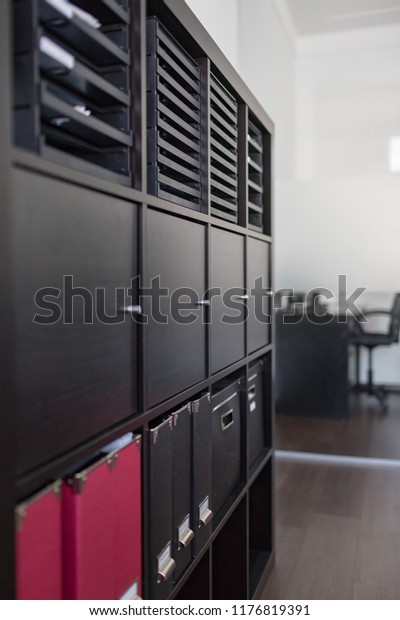 Red Black Binders File Cabinets Office Stock Photo Edit Now