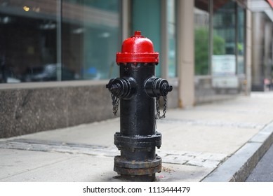 Red Black Fire Hydrant