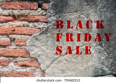 red black friday sale on old grudge brick wall textured