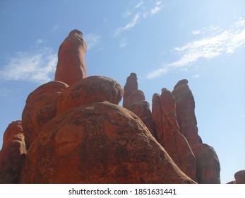 Red And Black Rock Formation Utah USA