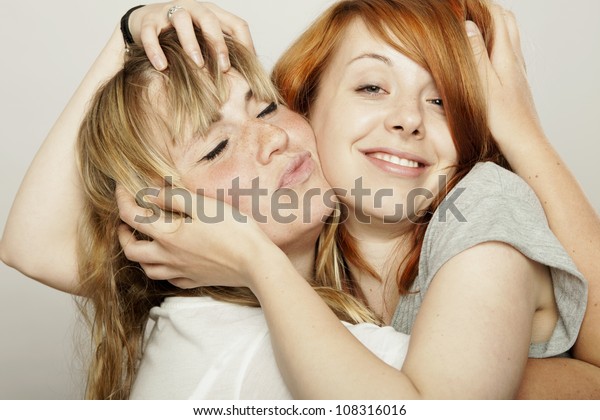 Red Blond Haired Girls Tousle Hair Stock Photo Edit Now 108316016