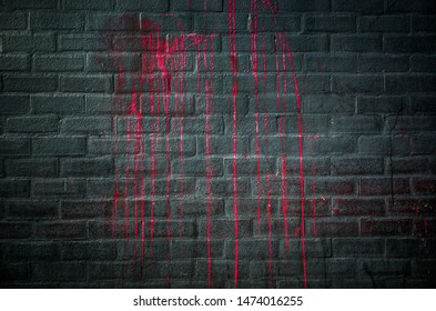 Red Blood Colour Drips On Black Stock Photo 1474016255 | Shutterstock