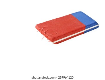 Red Blue Eraser On White Background Stock Photo 289964120 | Shutterstock