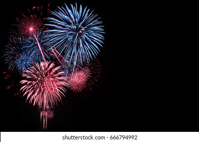 Red And Blue Firework