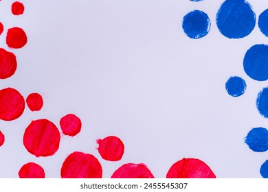 red and blue polka dot pattern
