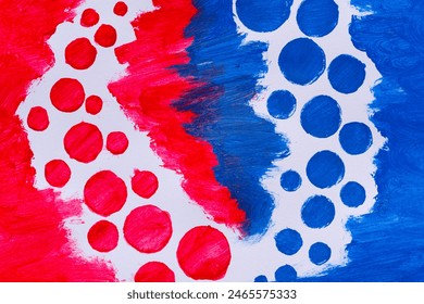 red and blue polka dot pattern