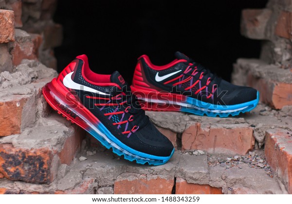 nike red blue shoes