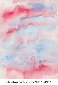 Red And Blue Watercolor Washes Texture