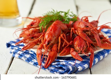 Red Boiled Crayfish And Beer