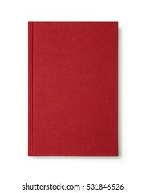 Red Book With Blank Cover Isolated