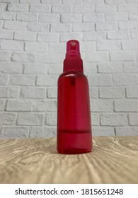 Red Bottle Of Hand Sanitizer To Prevent Viruses