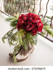 Red Bouquet Cowgirl Boots