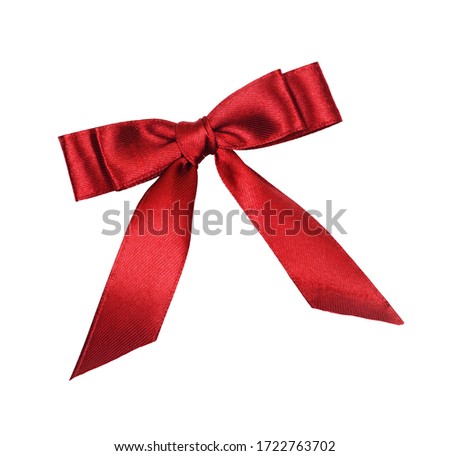 Red bow isolated on white background